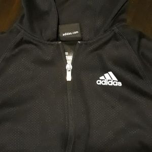 Boys Adidas hooded jacket with pockets